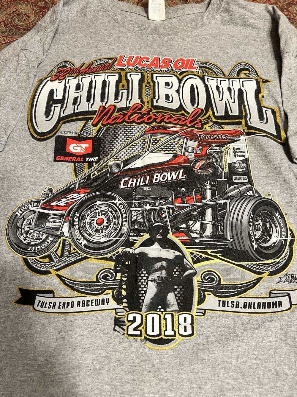 Lucas Oil 32nd Chili Bowl Nations Sprint Car Short Sleeve T-Shirt Adult XL